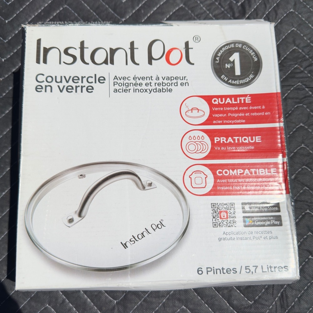 Instant Pot Tempered Glass Lid for 6 Quart 5.7L Pressure Cookers Stainless Steel